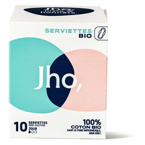 [Para] Jho serviettes fines avec ailettes jour coton bio x10