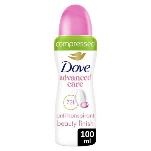 Dove Apaise & Aide à Réparer Déodorant Spray Anti-Transpirant Compressé Beauty Finish 100ml