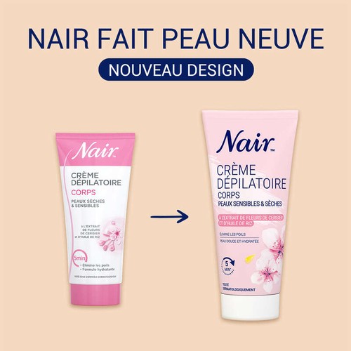 Nair Crème Dépilatoire Hydratante, Peaux Sèches Et Sensibles 200ml