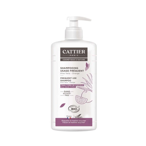 Cattier Shampoing sans Sulfate Aloe Vera Orange 500ml