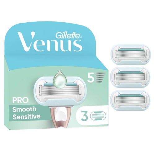 Gillette Venus Lames Pro Smooth Sensitive Pour Peaux Sensibles x3