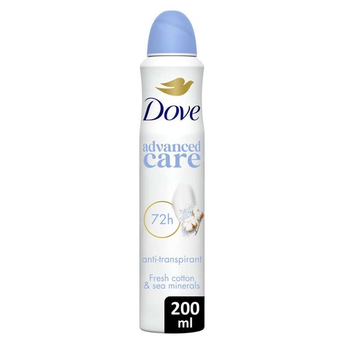 Dove Déodorant Spray Anti-Transpirant Semi-Compressé Fresh Cotton 200ml