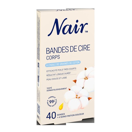 Nair Bande de Cire Froide Corps Coton x40