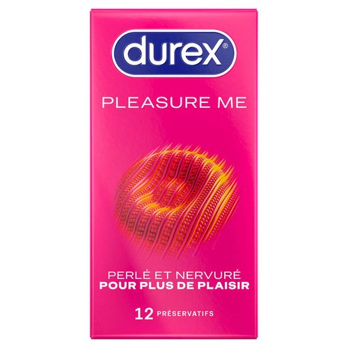 Durex Préservatifs Pleasure me Perlés et Nervurés x12