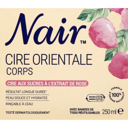 Nair Cire aux sucres et à l'extrait de Rose 250ml