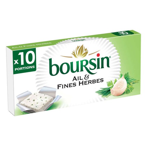 Boursin Fromage À Tartiner Ail & Fines Herbes 10 Portions 160g