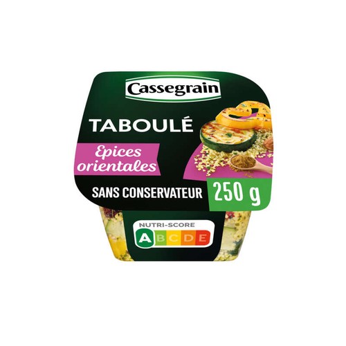 Cassegrain Taboulé courgettes et poivrons grill épices orientales 250g