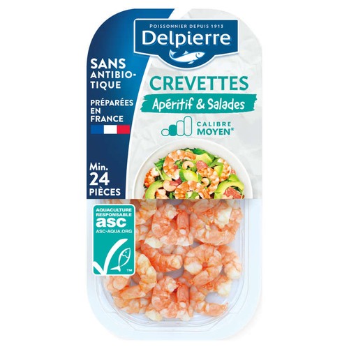 Delpierre Crevettes Décortiquées 180g