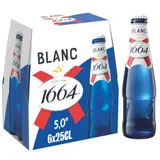 1664 Bière Blanche Aromatisée Citron & Coriandre Fraîche Et Fruitée 6x25cl