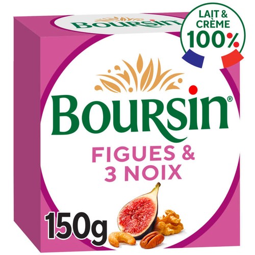 Boursin Fromage à tartiner Figue & 3 noix 150g