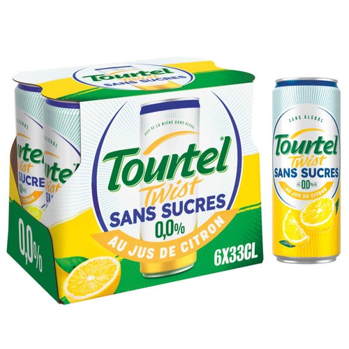 Tourtel Twist sans sucre au jus de citron 6x33cl