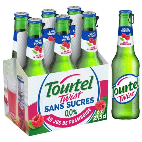 Tourtel Twist sans sucres 0.0% jus de framboise 6x27,5cl