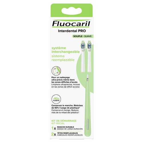 [Para] Fluocaril Tête remplaçable de Brosse à dents souple x2