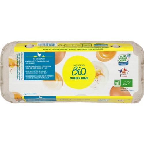 Monoprix Bio Œufs x10