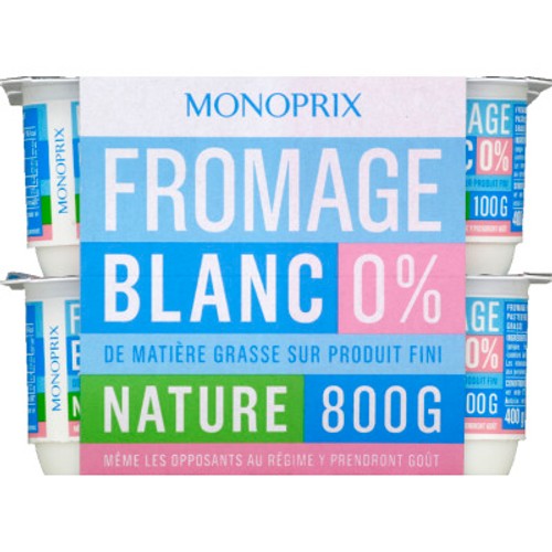 Monoprix Fromage Blanc Nature 0% 800g