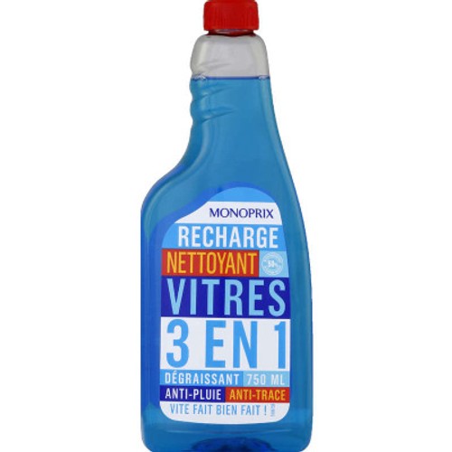 Monoprix Recharge Nettoyant Lave Vitres 3En1 750ml