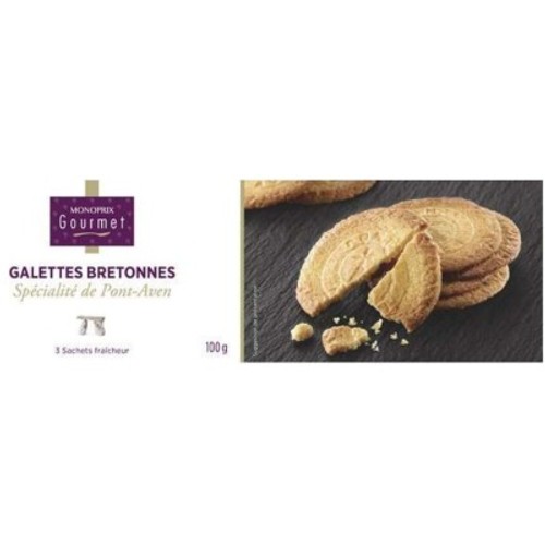 Monoprix Gourmet Galettes bretonnes Spécialité de Pont-Aven 100g