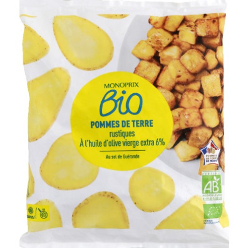 Monoprix Bio Pommes de Terre rustiques à l'huile d'olive 450g
