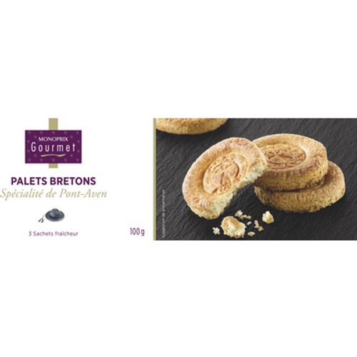 Monoprix Gourmet Palets bretons spécialité de Pont-Aven 100g