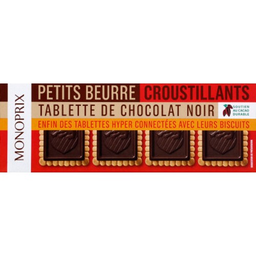 Monoprix Petits Beurre Tablette de Chocolat Noir 150g