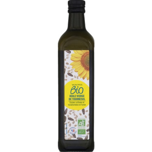 Monoprix Bio Huile vierge de tournesol 75cl