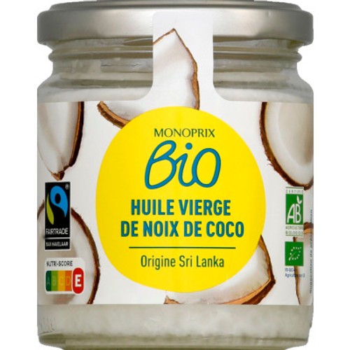 Monoprix Bio Huile Vierge de Coco Origine du Sri Lanka 200ml