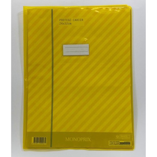 Monoprix Maison Protège cahier jaune 24x32cm