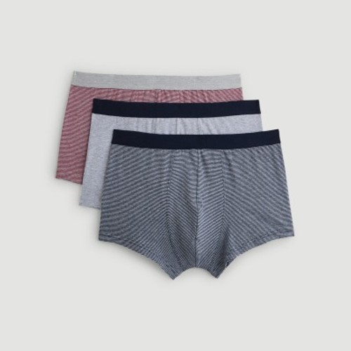 Monoprix Lot de 3 Boxers rayés et uni Taille S