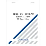 Monoprix Maison Bloc Notes, 10,5X14,8Cm, Petits Carreaux, 80 Feuilles, 80Gr/M²