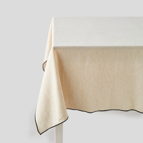 Monoprix Maison Nappe Carrée, Couleur Naturel, Coton Et Lin