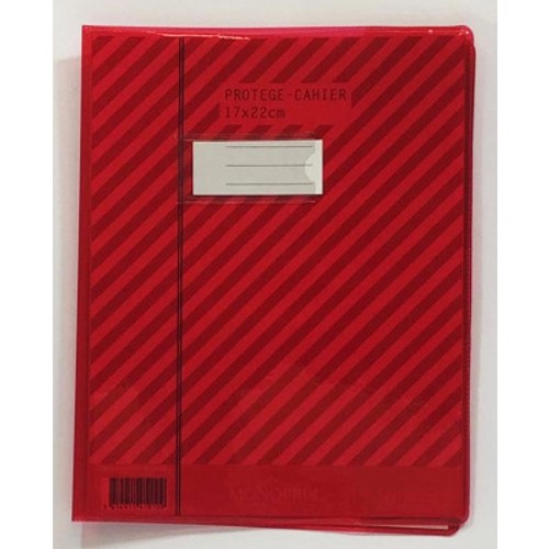 Monoprix Maison Protège cahier rouge 17x22cm