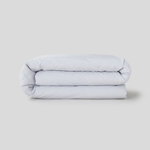 Monoprix Maison Housse De Couette 140X200Cm, Rayé Blanc Et Noir, Coton Bio