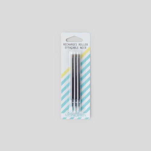 Monoprix Recharges Roller Effaçable Noir