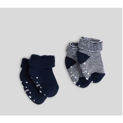 Bout'Chou Paires De Chaussettes En Coton Bio Blanc/Rose T.16-18 X2