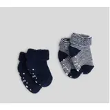 Bout'Chou Paires De Chaussettes En Coton Bio Blanc/Rose T.16-18 X2