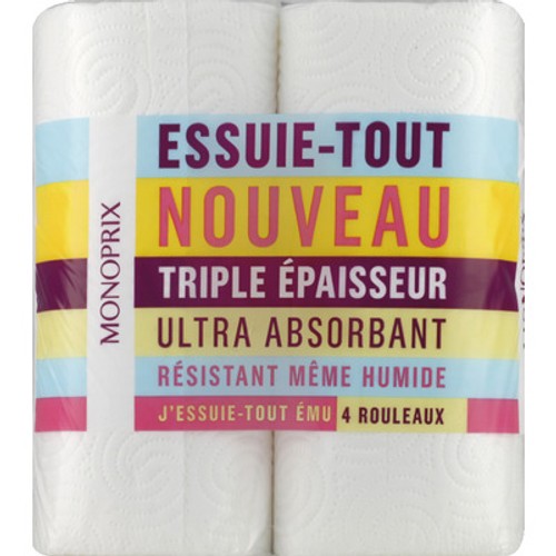 Monoprix Essuie-Tout Triple Epaisseur x4