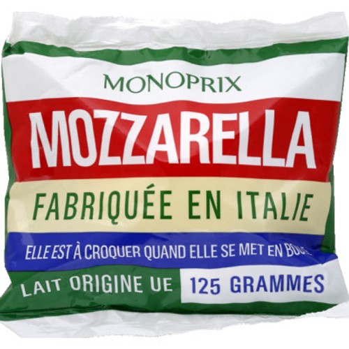 Monoprix Mozzarella le sachet de 125g