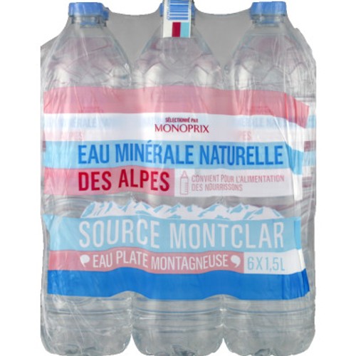 Monoprix Eau minérale des alpes Le pack de 6x1,5L
