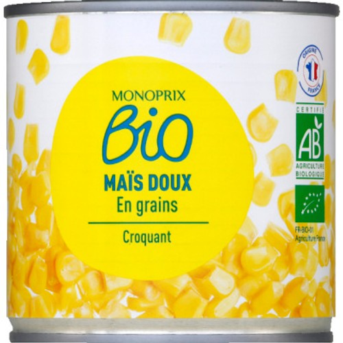 Monoprix Bio Maïs Doux En Grains 285g