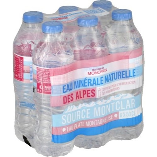 Monoprix Eau minérale des Alpes 6x50cl