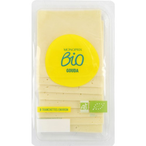 Monoprix Bio Gouda x8 tranches 200g
