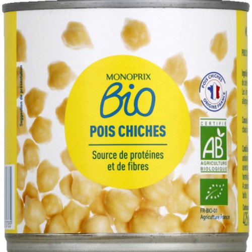 Monoprix Bio Pois Chiches 265g