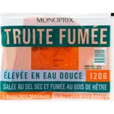 Monoprix Truite Fumée 4 tranches 120g