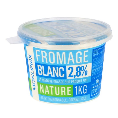 Monoprix Fromage Blanc 2,8% de Mg 1kg