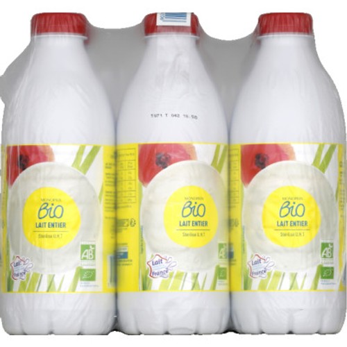 Monoprix Bio Lait Entier Stérilisé Le Pack De 6x1L