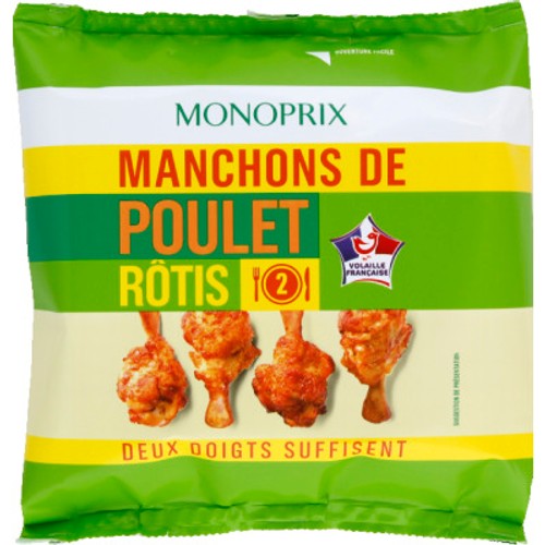 Monoprix Manchons de Poulet nature 250g