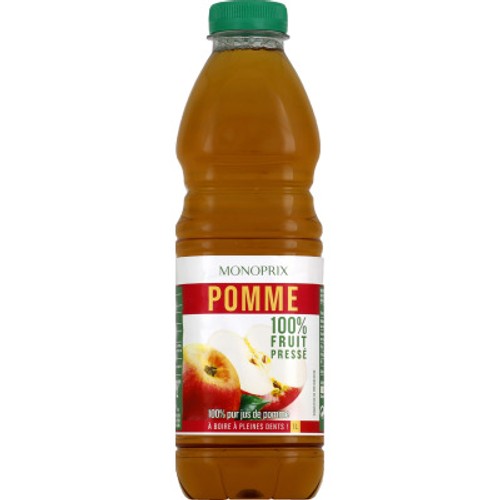 Monoprix Jus de Pomme 100% fruit pressé 1L