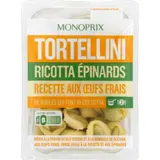 Monoprix Tortellini ricotta épinards aux œufs frais 300g