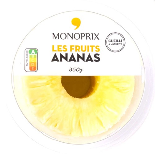 Monoprix Ananas en tranches 350g