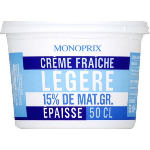 Monoprix Crème fraîche légère le pot de 50cl